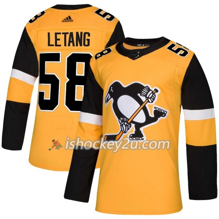 Mænd NHL Pittsburgh Penguins Trøje Kris Letang 58 Adidas 2018-19 Alternate Authentic